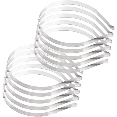 Kal-Bandeau En Métal 10 Pièces Bandeaux Cheveux Femme Serre Tete Metal Argent Bandeau Cheveux Hommes Femmes Accessoires Cheveux Diy Artisanat Bandeau À Cheveux