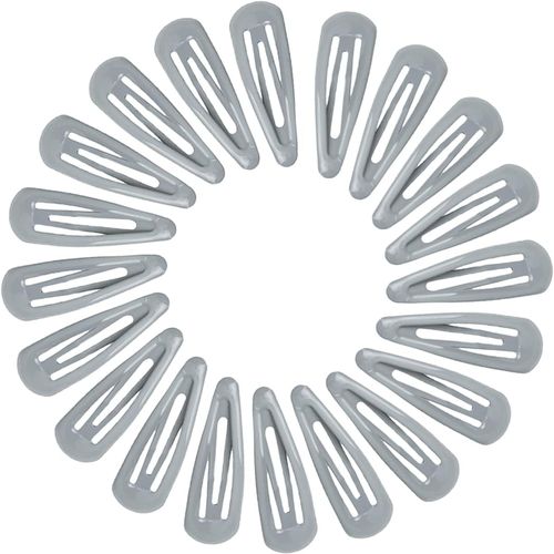 Kal-20pcs 4.8cm Barrettes Pince À Cheveux Clip En Métal, Barrette Cheveux Fille, Snap Barettes Bb En Métal, Femme Snap Clip Barrettes À Cheveux, Enfant Épingle À Cheveux Gris