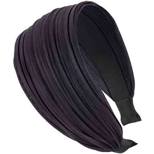 Kal-Hr32a Serre-Tête Large En Tissu Plissé Pour Femme, Gris Foncé, 1 Stück (1er Pack)