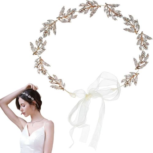 Kal-Headband Serre Tête Avec En Cristal Accessoire Pour Bijoux De Fantaisie Cheveux De Accessoires Pour Robes De Mariage Or Pour Lady Female Woman X04712