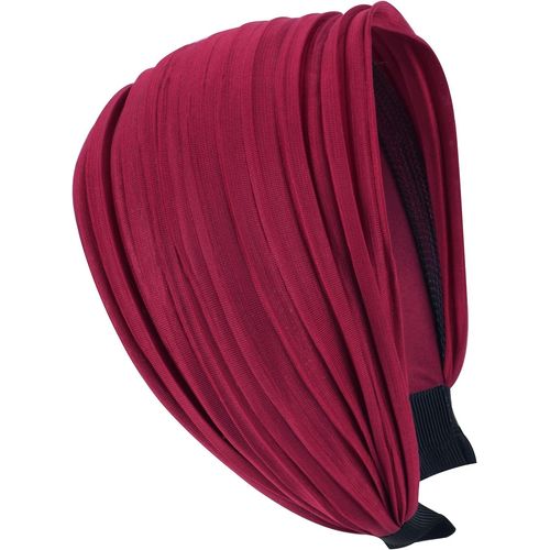 Kal-Hr32a Serre-Tête Large En Tissu Plissé Pour Femme, Rouge, 1 Stück (1er Pack)