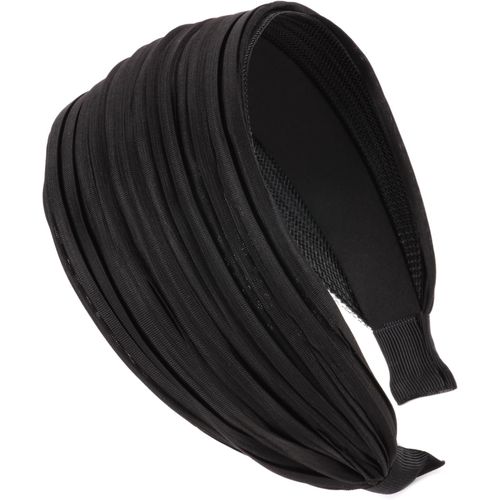 Kal-Hr32a Serre-Tête Large En Tissu Plissé Pour Femme, Noir , 1 Stück (1er Pack)