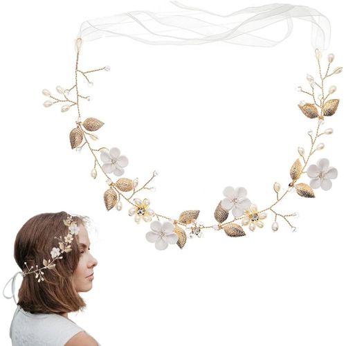 Kal-Headband Cheveux Femme Serre Tete De Mariage Brillants Bijoux Cheveu Hairband En Strass Perle Pour Femme Coiffure Accessoires Fête Anniversaire X04813