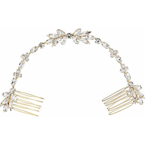 Kal-Diademe Mariage Bridal Headband Crystal Hairband For Wedding Headwear Hair Coiffure Accessoires Fête Anniversaire Pour Lady Female Et Woman X04816
