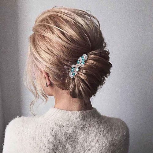 Kal-Barrette De Mariage En Cristal Barrette Papillon Bleu Barrette Vintage En Strass Barrette De Cheveux En Cristal Cz Accessoire De Cheveux Décoratif Pour Femmes Et Filles