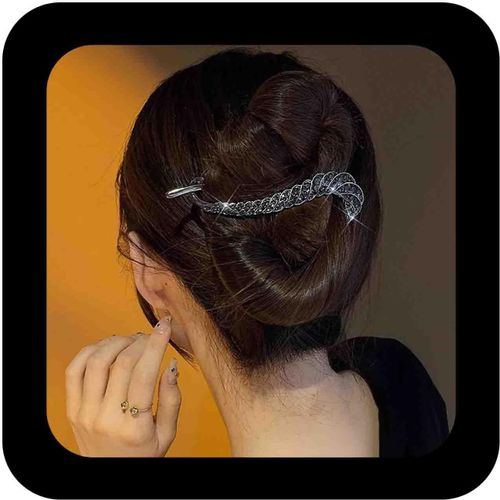 Kal-Pinces À Cheveux En Cristal Banane Pinces À Cheveux Or Cz Barrette Cheveux Style Français Barrette Cheveux Cz Épingle À Cheveux Accessoires Décoratifs Pour Cheveux Bijoux Pour Femmes(Or)