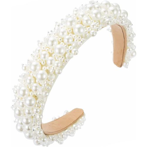 Kal-Serre Tete Femme Serre Tete Perle Chic Perle Femmes Bandeau Perles Cerceau De Cheveux Solide Chapellerie Usage Quotidien Accessoires Pour Cheveux Pour Femmes Et Grils[B]