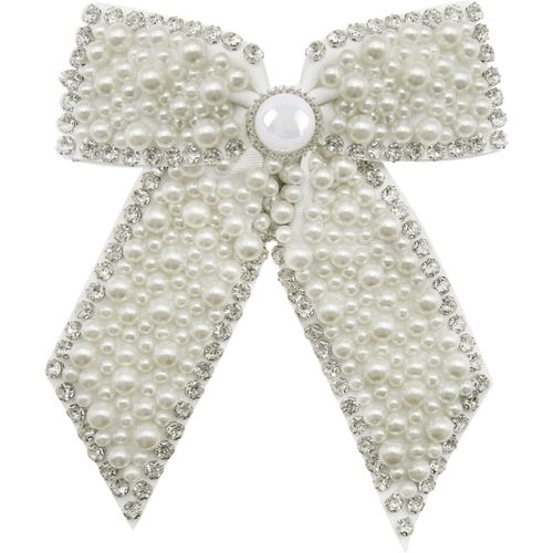 Kal-Épingle À Cheveux Papillon En Perles Blanches, Jolis N?uds En Perles Pour Femme, N?ud En Perles, Pinces À Cheveux En Strass, Accessoires Pour Cheveux En Perles,Hair Clips Accessories For Women Gi