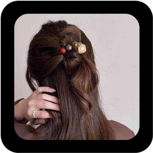Kal-Pinces À Cheveux En Cristal Banane Pinces À Cheveux Or Cz Barrette Cheveux Style Français Barrette Cheveux Cz Épingle À Cheveux Accessoires Décoratifs Pour Cheveux Bijoux Pour Femmes(Or)