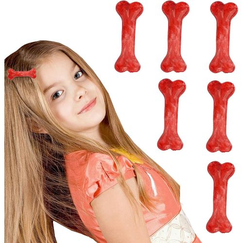 Kal-6pcs Halloween Pinces À Cheveux Os Épingle À Cheveu Barrettes Clips Accessoires Noël Cosplay Costumes Décoratif Pour Femmes Filles Rouge #A