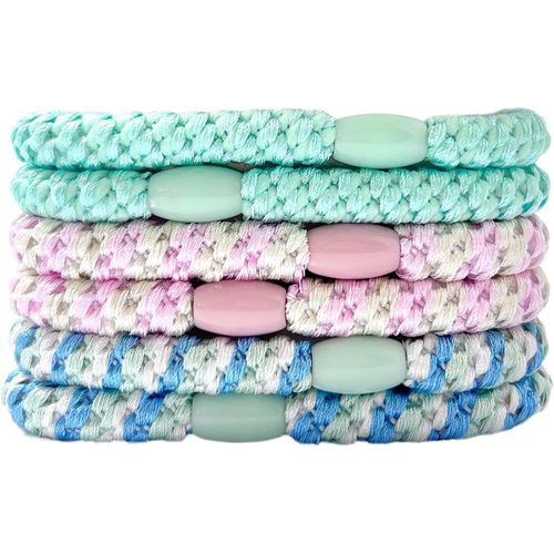 Kal-6 Pack De Chouchous À Cheveux, Accessoires De Cheveux Élégants Pour Femmes, Élastiques À Cheveux Doux Sans Dommages Pour Femmes Et Filles Aux Cheveux Épais/Moyens/Longs (Vert)