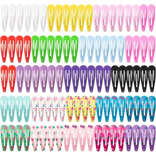 Kal-Lot De 50 Barrettes À Cheveux Motif De Dessin Animé Mignon Motif Candy Color