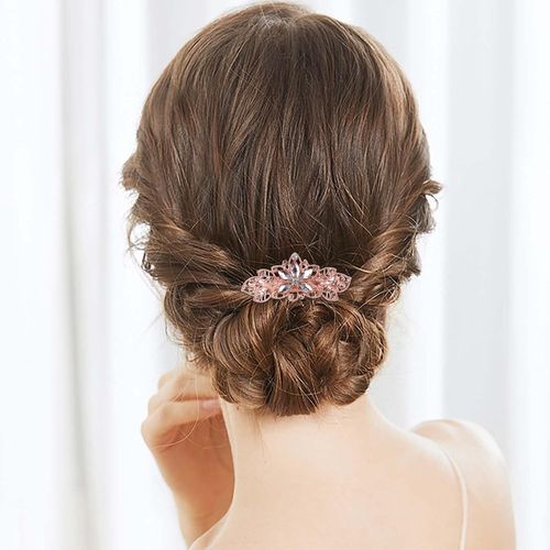 Kal-Barrette Papillon En Strass Barrette En Cristal Doré Barrette Pour Cheveux De Mariage Barrette Scintillante Pailletée Coiffure Barrette En Cristal Barrette Cheveux Accessoires Pour Femmes