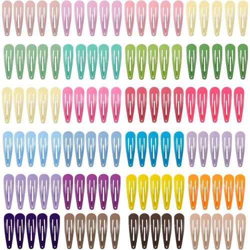 Kal-Lot De 120 Barrettes À Cheveux Pour Fille - 3 Cm - En Métal - 24 Couleurs