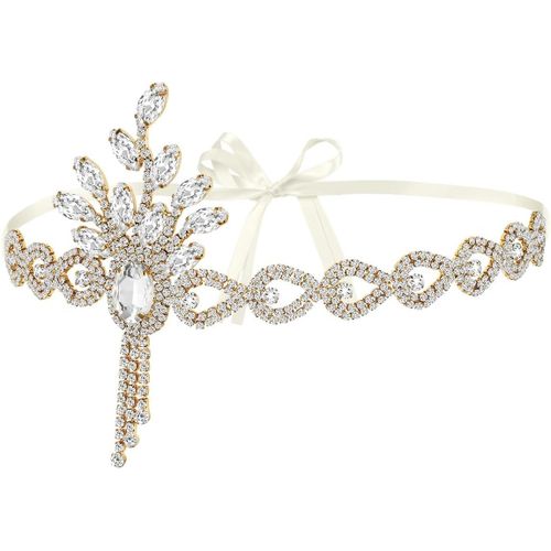 Kal-Bandeau Cristal 1920s Avec ,Bandeaux De Mariage Accessoires Mariage Flapper Headband Vintage Partie À Thème