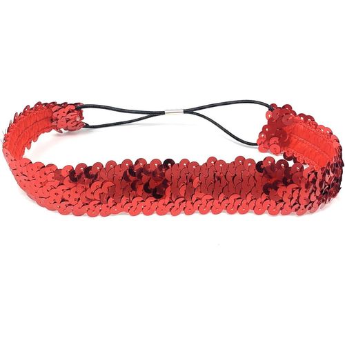 Kal-Bandeau De Déguisement En Polyester À Paillettes Pour Femme Rouge 38 X 3 Cm