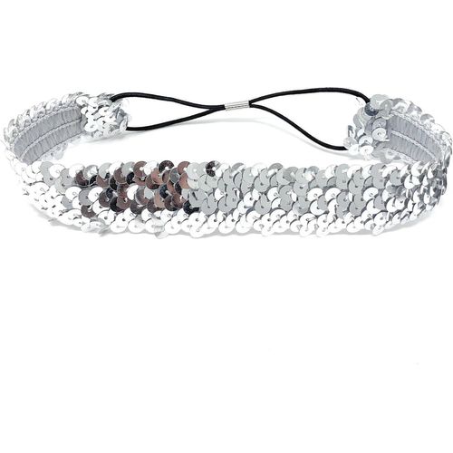 Kal-Bandeau De Déguisement En Polyester À Paillettes Pour Femme Argenté 38 X 3 Cm
