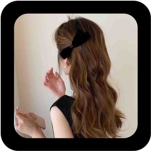 Kal-Pinces A Cheveux Noeud Noir Pinces A Cheveux Noeud Ruban Pinces A Cheveux Noeud Velours Barrette A Cheveux Noeud Satin Pinces A Cheveux Accessoires Decoratifs Bijoux Pour Femmes