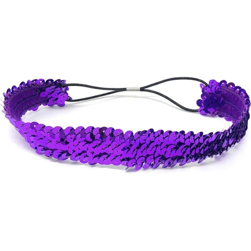 Kal-Bandeau De Déguisement En Polyester À Paillettes Pour Femme Violet 38 X 3 Cm
