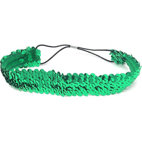 Kal-Bandeau De Déguisement En Polyester À Paillettes Pour Femme Vert 38 X 3 Cm