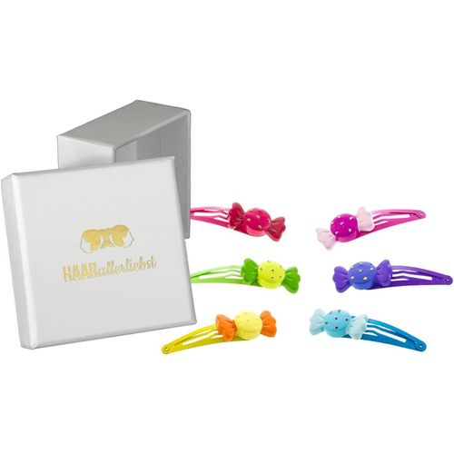 Kal-Lot De 6 Barrettes À Cheveux Colorées Peintes À La Main Pour Fille Avec Boîte De Rangement (Couleur De La Boîte : Blanc)