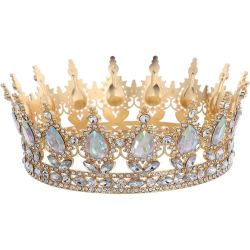 Kal-Couronne De Reine En Strass Pour Femmes - Tiare De Mariage Coiffe De Mariée Couronne De Concours Vintage Accessoires Cheveux Pour Princesses