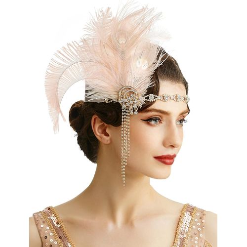 Kal-Bandeau À Plumes Style Années 1920 - Accessoire Gatsby Le Magnifique