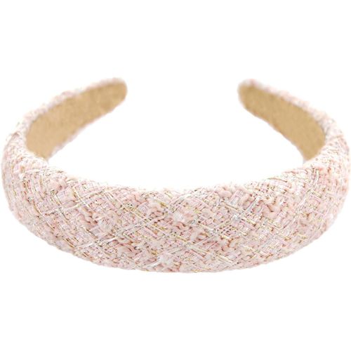 Kal-Hrk8 Serre-Tête Large Rembourré En Tweed - Magnifique Bandeau Pour Cheveux - Rose