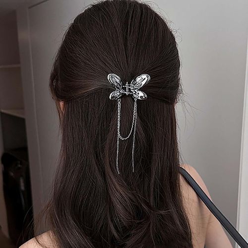 Kal-Pinces À Cheveux Papillon Boho Pinces À Cheveux Papillon Argenté Pinces À Cheveux Papillon En Métal Petite Barrette Papillon Pince À Cheveux Frange Papillon Pince À Cheveux Minuscule Cheveux