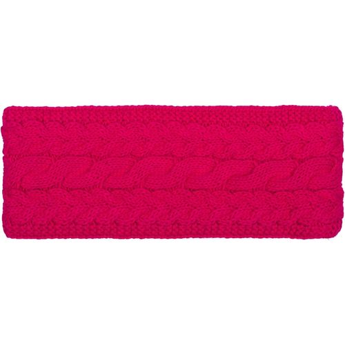 Kal-Bandeau Tricoté Uni Pour Femmes Avec Motif De Câbles, Doublure En Polaire Thermique, Bandeau D'hiver Uni 04026058, Couleur:Rose