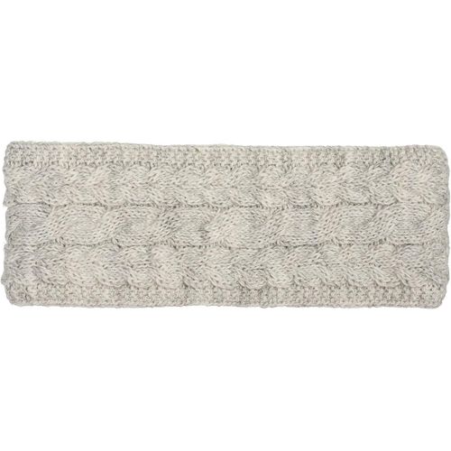 Kal-Bandeau Tricoté Uni Pour Femmes Avec Motif De Câbles, Doublure En Polaire Thermique, Bandeau D'hiver Uni 04026058, Couleur:Gris Clair