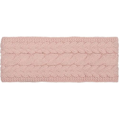 Kal-Bandeau Tricoté Uni Pour Femmes Avec Motif De Câbles, Doublure En Polaire Thermique, Bandeau D'hiver Uni 04026058, Couleur:Vieux Rose-