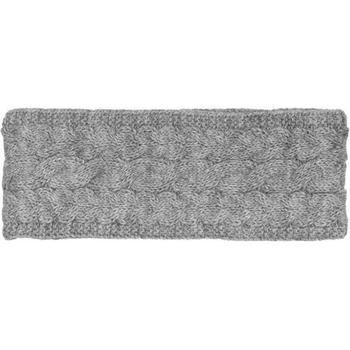 Kal-Bandeau Tricoté Uni Pour Femmes Avec Motif De Câbles, Doublure En Polaire Thermique, Bandeau D'hiver Uni 04026058, Couleur:Gris