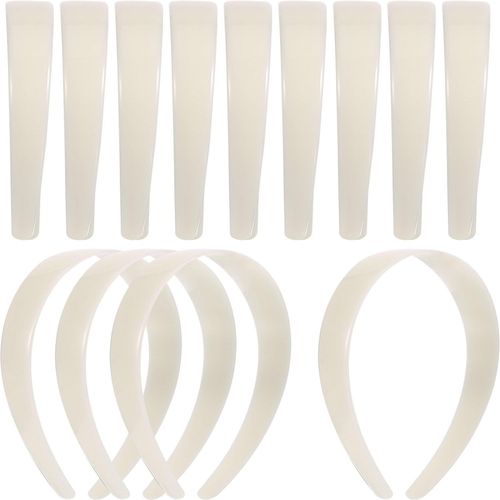 Kal-Blanc Bandeaux En Plastique Artisanat 1 Pouce Plaine Sans Dents Diy Cheveux (20 Pièces)