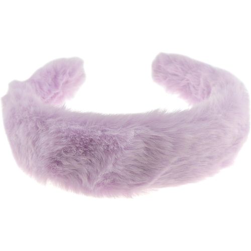 Kal-Serre-Tête En Fausse Fourrure Épaisse Et Douce Pour Femme, Style Bohème, Long, Court, Fin, Épais, Hiver, Noël, Anniversaire, Mariage, Demoiselle D'honneur, Fête (Lilas)