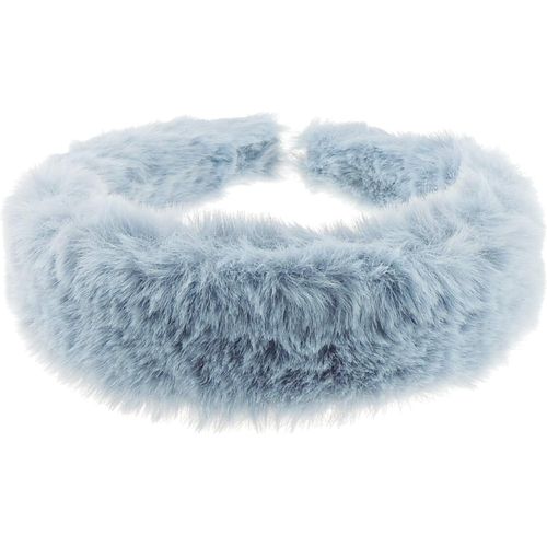 Kal-Serre-Tête En Fausse Fourrure Épaisse Et Douce Pour Femme, Style Bohème, Long, Court, Fin, Épais, Hiver, Noël, Anniversaire, Mariage, Demoiselle D'honneur, Fête (Bleu Foncé)