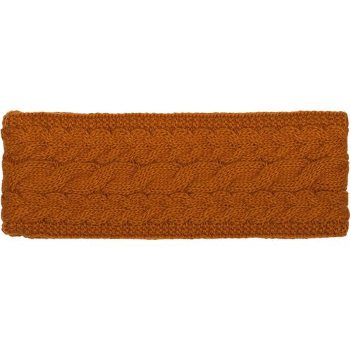 Kal-Bandeau Tricoté Uni Pour Femmes Avec Motif De Câbles, Doublure En Polaire Thermique, Bandeau D'hiver Uni 04026058, Couleur:Fauve