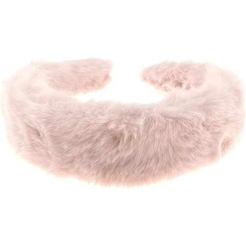 Kal-Serre-Tête En Fausse Fourrure Épaisse Et Douce Pour Femme, Style Bohème, Long, Court, Fin, Épais, Hiver, Noël, Anniversaire, Mariage, Demoiselle D'honneur, Fête (Rose Poudré)