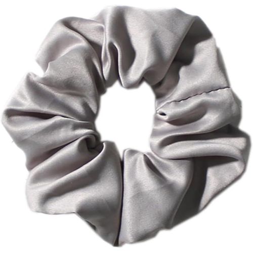 Kal-Lot De 20 Chouchous En Satin Pour Femme - Couleur Unie - Élastiques Doux Et Épais - Pour Queue De Cheval - Pour Femme - Gris