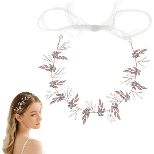 Kal-Accessoires Cheveux Mariage Bijoux De Fantaisie Mariée De Vigne Feuille De Cheveu Bandeau Cristal De Casque Fête Anniversaire Pour Femmes X05025
