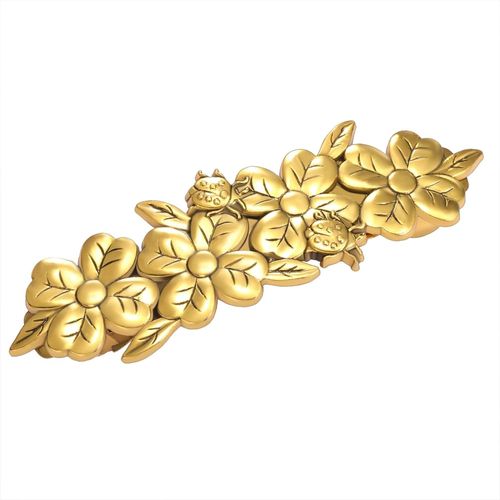 Kal-Vintage Barrette À Cheveux Trèfle À Quatre Feuilles Et Coccinelle Pince À Cheveux Femme En Métal Bijoux De Tête Épingle Clips Cheveux Accessoires Cheveux Mariage (Or)