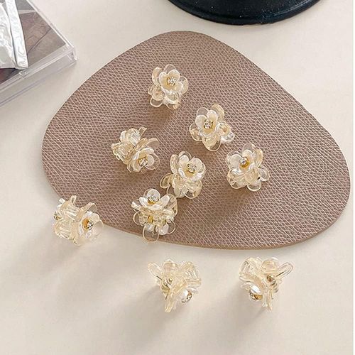 Kal-Lot De 5 Pinces À Cheveux, Petites Barrettes - Accessoires Pour Cheveux Pour Femmes Et Filles - Motif Floral - Pour Fête, Mariage, Quotidien - Couleur Claire