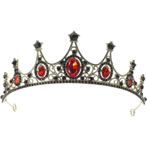 Kal-1 Pc Couronne De Princesse - Vintage Princesse Tiara Cristal Couronne Strass Pour Bandeau Cheveux Accessoires Pour Concours Parties Festival Fête Cosplay