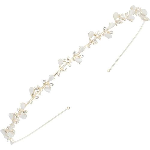Kal-Bandeaux De Mariée Avec Strass,Serre Tete Femme,Couronne De Cheveux En Cristal Et Perle,Tiare De Mariage Élégant,Accessoires Pour Cheveux Femme, Fille Et Mariage