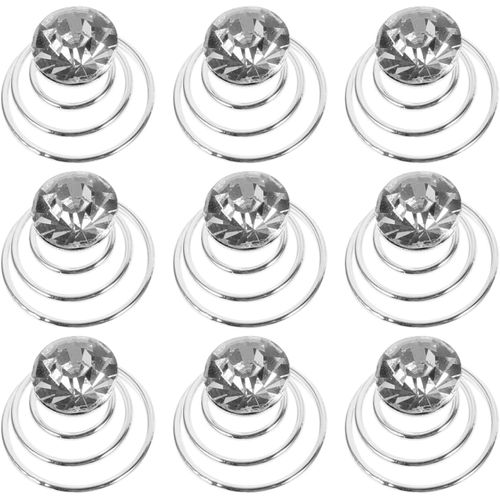 Kal-12 Pièces Mini Pinces À Strass Clip Pour Femmes Coups De Scène Bobine Bijoux Pour Les Femmes Clip De Mariée Spirales Barrettes Clip