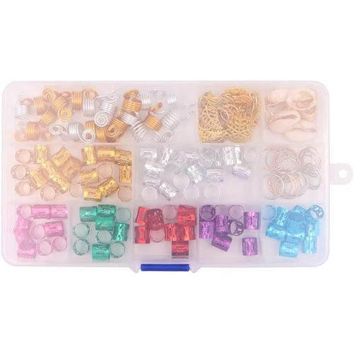 Kal-150 Pièces Bijoux De Cheveux Pour Tresses Bobines De Cheveux Dreadlocks Accessoires Or Perles De Cheveux En Métal Poignets De Cheveux Pour Tresses Accessoires