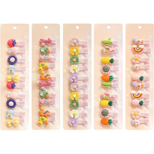 Kal-50 Pièces De Pinces À Cheveux De Dessin Animé, Pinces À Cheveux Pour Filles, Pinces À Cheveux Pour Enfants, Accessoires Pour Cheveux Pour Filles, Accessoires De Bijoux Mignons
