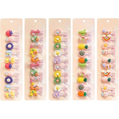 Kal-50 Pièces De Pinces À Cheveux De Dessin Animé, Pinces À Cheveux Pour Filles, Pinces À Cheveux Pour Enfants, Accessoires Pour Cheveux Pour Filles, Accessoires De Bijoux Mignons