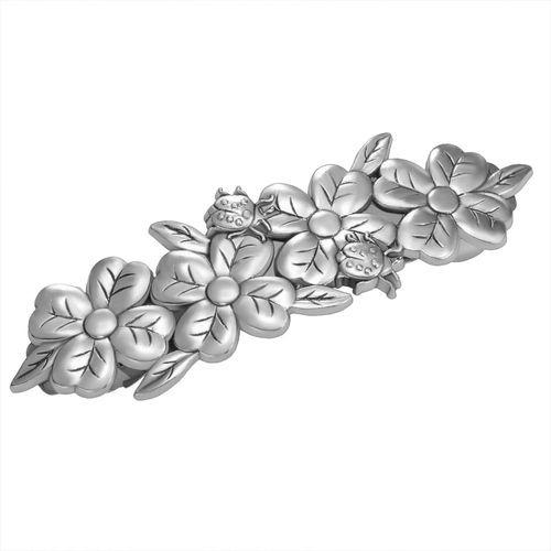 Kal-Vintage Barrette À Cheveux Trèfle À Quatre Feuilles Et Coccinelle Pince À Cheveux Femme En Métal Bijoux De Tête Épingle Clips Cheveux Accessoires Cheveux Mariage (Argent)