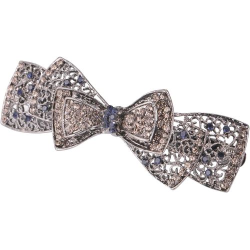 Kal-Vintage Barrette À Cheveux N?ud Papillon En Strass Pince À Cheveux Femme En Métal Bijoux De Tête Épingle Clips Cheveux Accessoires Cheveux Mariage